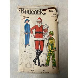 Vintage 1960's-70's Butterick Pattern #6399 Boys Men's Costumes Size 44
